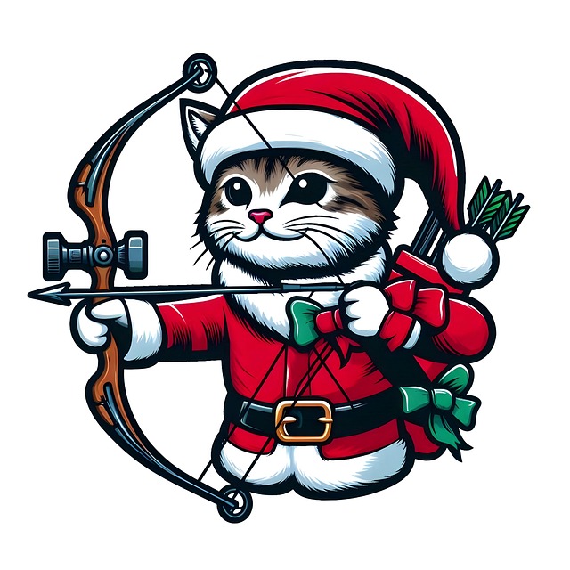 Nikolaus beim Bogenschießen